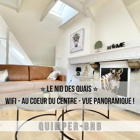Le Nid Des Quais - Vue Panoramique Au Coeur De La Ville - Wifi - Entree Autonome Quimper Dış mekan fotoğraf