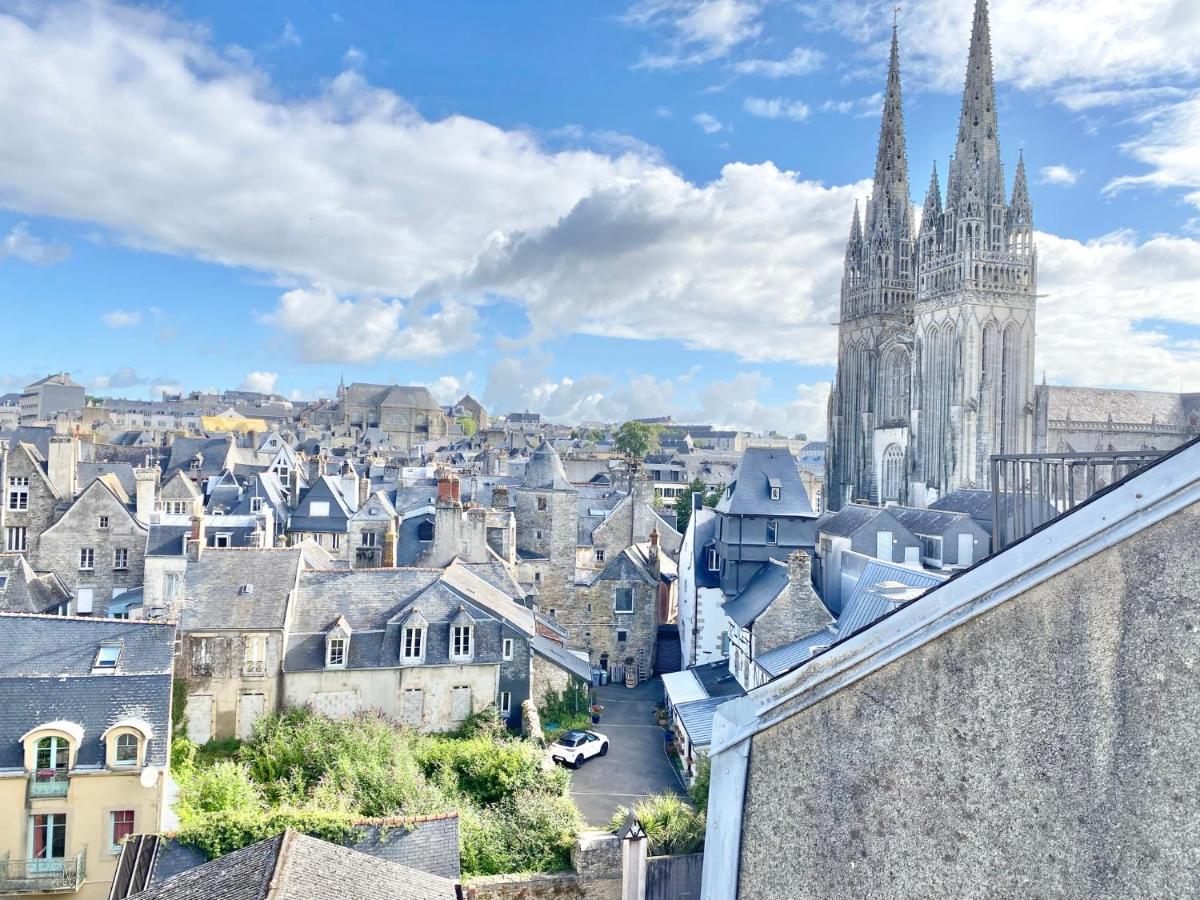 Le Nid Des Quais - Vue Panoramique Au Coeur De La Ville - Wifi - Entree Autonome Quimper Dış mekan fotoğraf