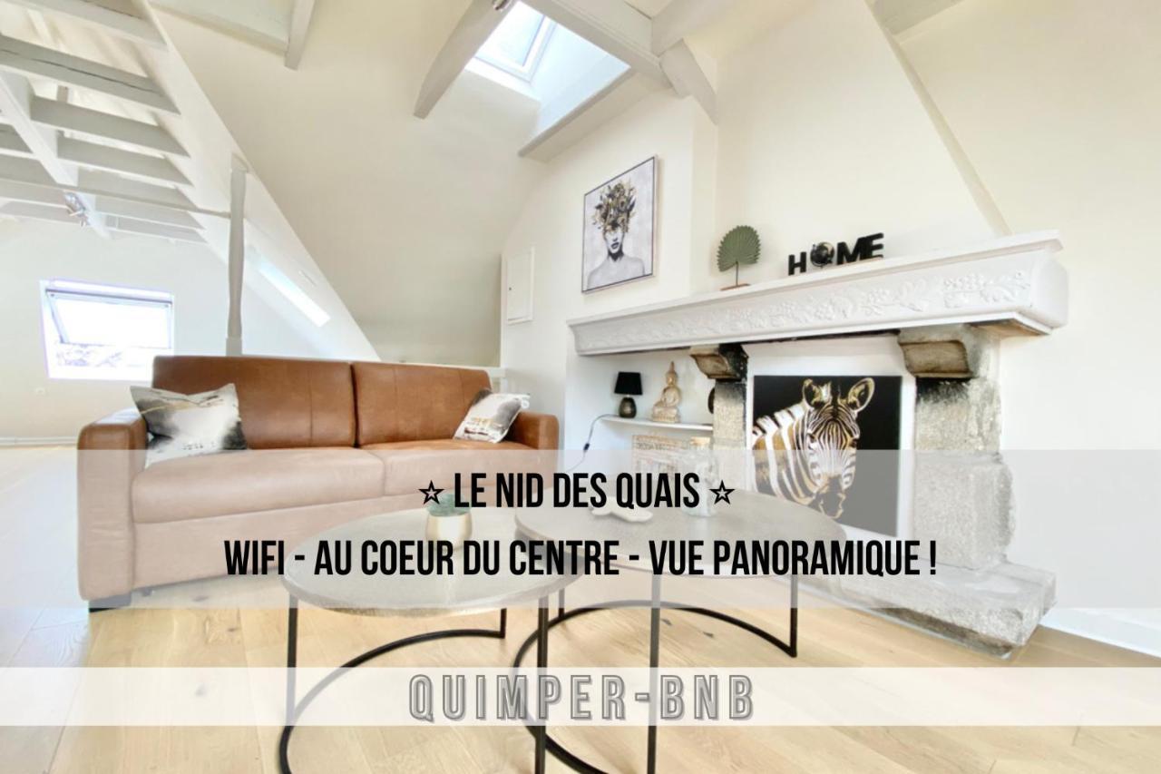 Le Nid Des Quais - Vue Panoramique Au Coeur De La Ville - Wifi - Entree Autonome Quimper Dış mekan fotoğraf